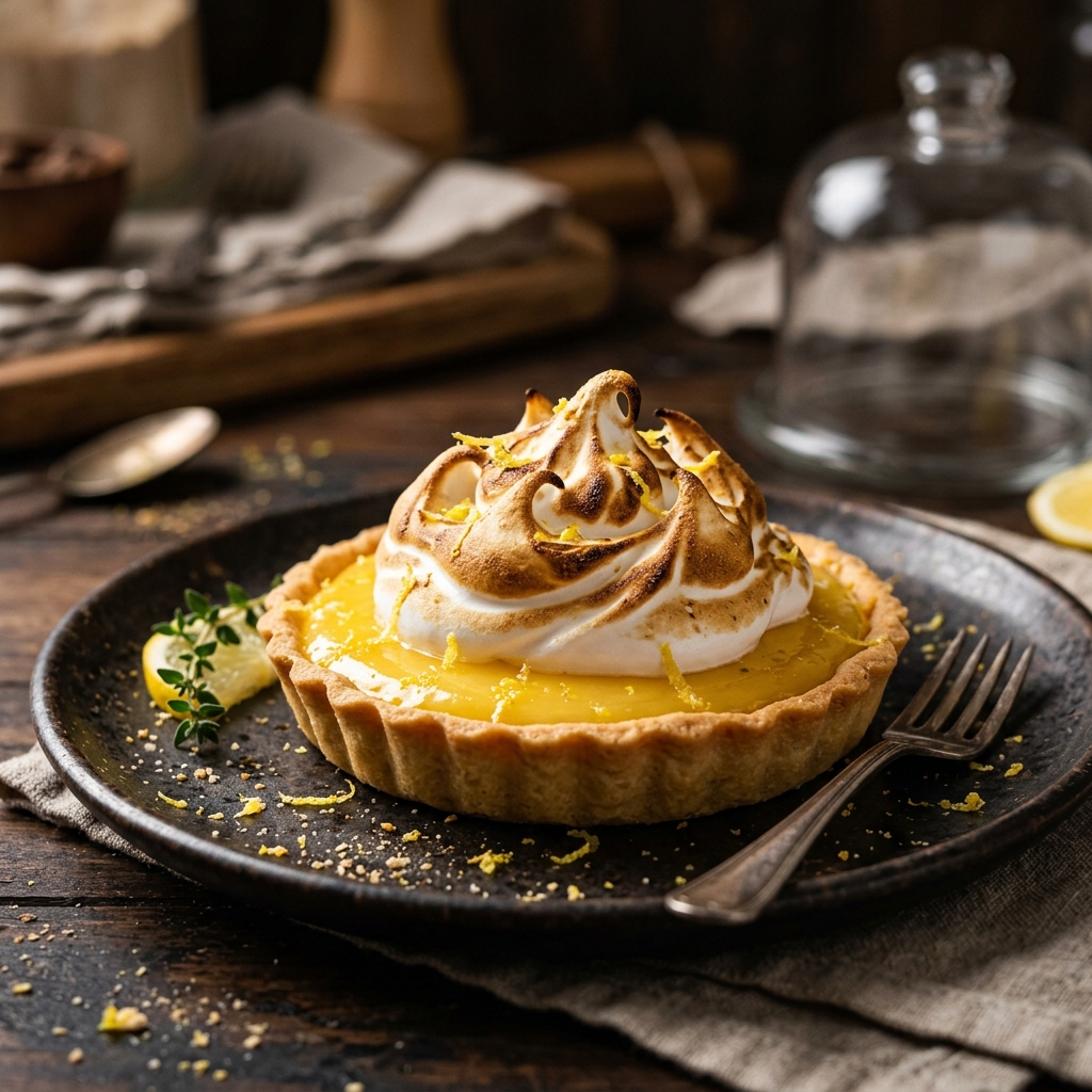 Elegant lemon meringue celebration tart